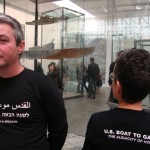 Protest at Gagosian Gallery, photo contained in an email by Laurie Arbeiter