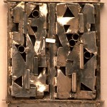 Resia Schor, Mezuzah, 1985, silver, c.5"x4"x1"