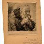 Etching by a friend of my parents, last name Wermus, Polish artist, killed in Russia c. 1938
