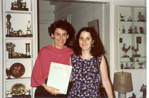 Mira and Susan, with issue #5, spring 1990, in the apartment of Mira's mother Resia, New York City